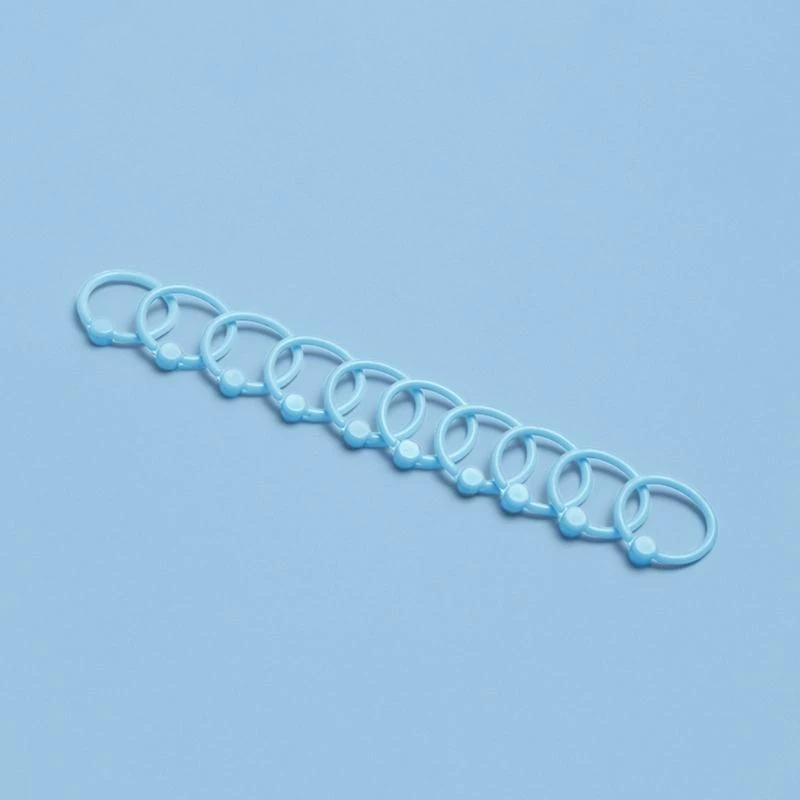 090F Plastic Binder Rings,Flexible Loose Leaf Book Rings,Colorful DIY Keychain Rings