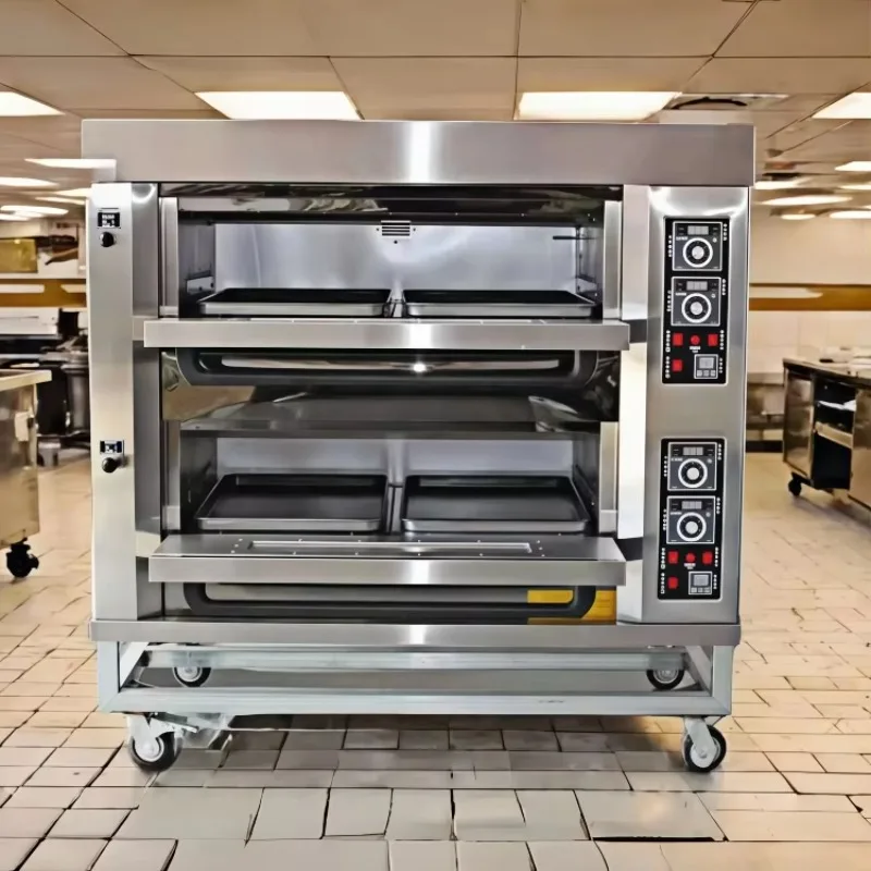 【Best-selling】Di Offer Kitchen Oven Bakery hine Equipment Baking Oven Bread Cake Deck Oven