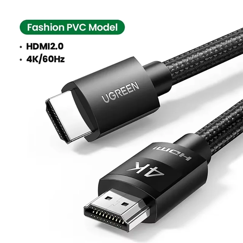 

UGREEN HDMI 2.0 Cable 4K/60Hz High Speed PVC Nylon Braided PS4 Xbox Aux Ethernet HDMI Compatible Cables
