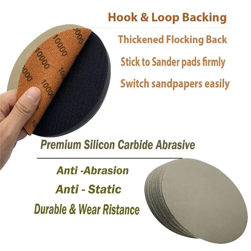 AT21-Wet And Dry Sandpaper, Polishing Sandpaper Pads For Automatic Polishing Or Stretching