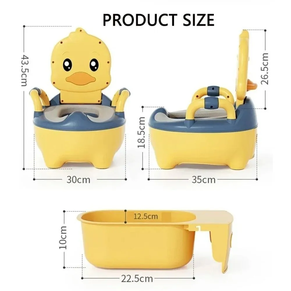 Kursi Latihan Potty Bayi Bebek Desain Ergonomis Gaya Laci Kursi Urinal Anak Perlengkapan Toilet Kartun Dapat Dipindah
