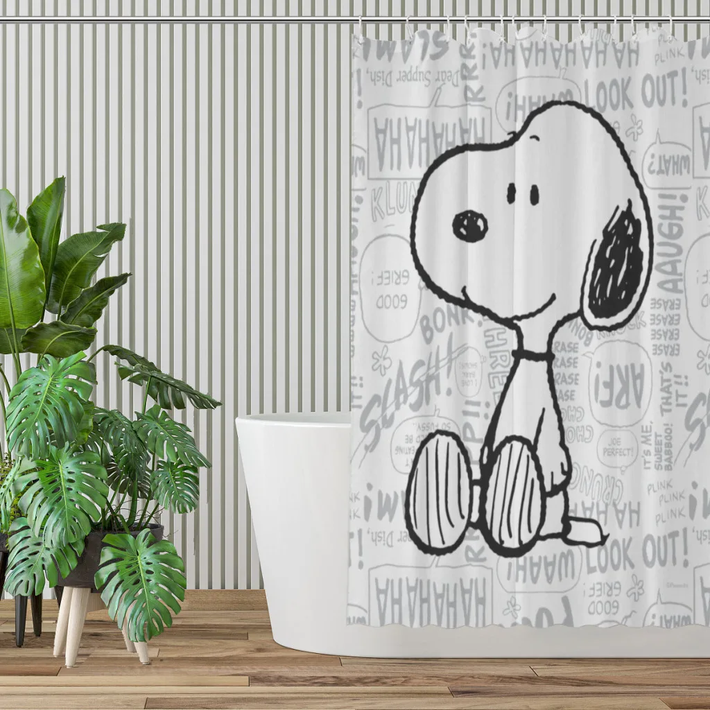 Snoopy Unique decor Modern Fabric Bathroom Shower Curtains art design Curtain