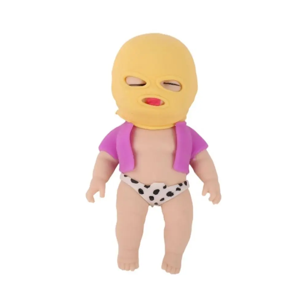 Lindo juguete sensorial muñeca enmascarada juguete para apretar silicona TPR juguete de dibujos animados Fidget juguete 3D pellizco juguete de descompresión bromas prácticas