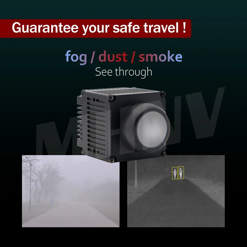 MHNV Long Range Vehicle Mounted 384*288px Vox Sensor Vehicle Mounted Night Vision Thermal Imaging Driving Camera For Car