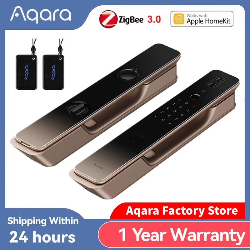 Aqara Smart Door Lock H100 Automatic Cat Eye Zigbee /Body/Light Sensor NFC Bluetooth Fingerprint Unlock For Homekit Aqara App