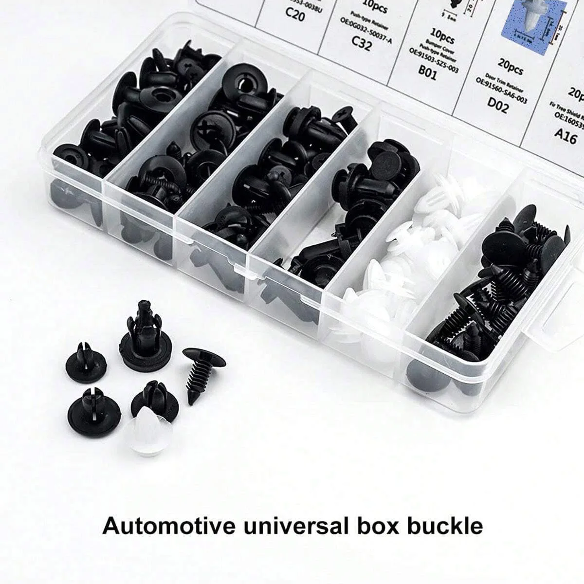 100pcs Trim Panel Retainer Fastener Kit Mixed Auto Plastic Clip Car Body Push Pin Rivet Bumper Door Clips Accessories for Car