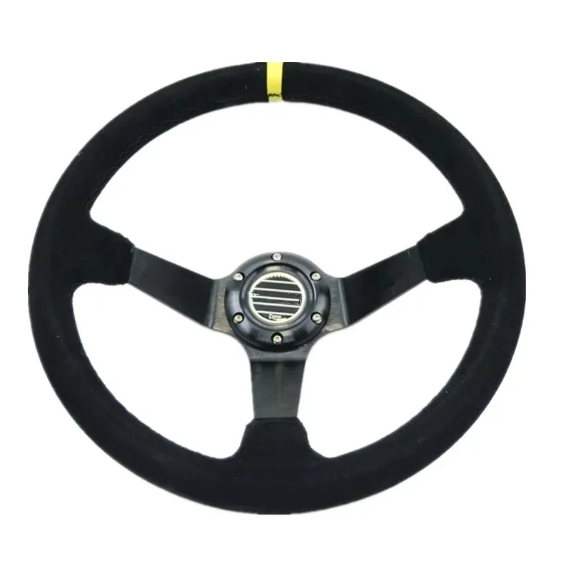 Universal Car Racing Drift 350 mm Suede leather Steering Wheel 3.5