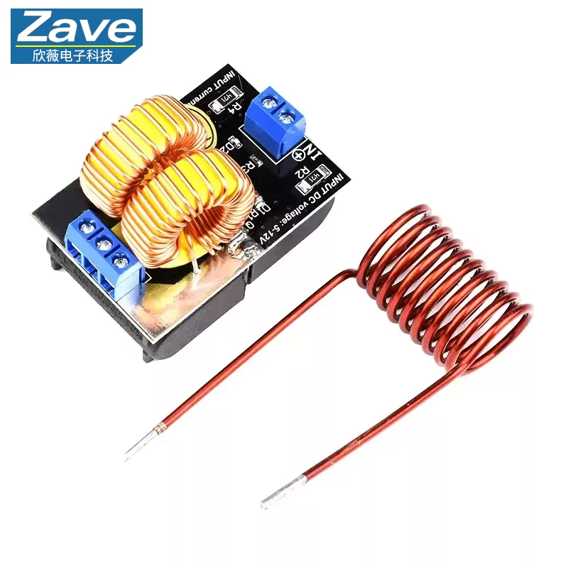 DC 5-12V Mini ZVS Módulo de fuente de alimentación de calentamiento por inducción de bajo voltaje Placa de calentamiento por inducción para calefacción por inducción con bobina