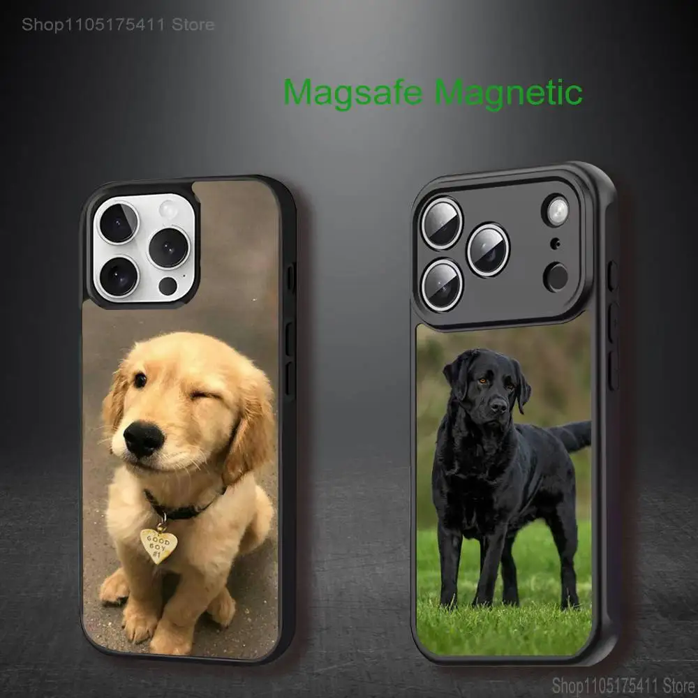 

L-Labrador Dog Phone Case For iPhone 17,16,15,14,13,12,11,Pro,Max,Plus,Mini,SE4,E Magnetic Magsafe Wireless Charging
