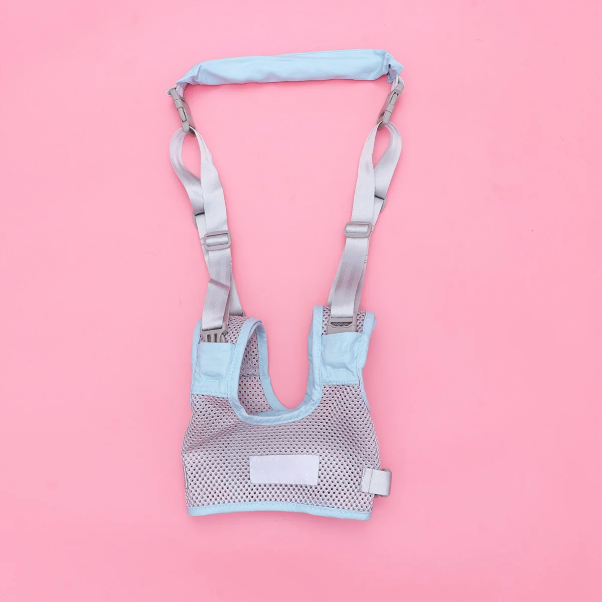 حزام مشي للأطفال قابل للفصل، حزام تعلم قابل للتعديل باللون الأزرق السماوي، حزام مضاد للضياع، مادة قطنية شبكية قابلة للتنفس للسفر #3
