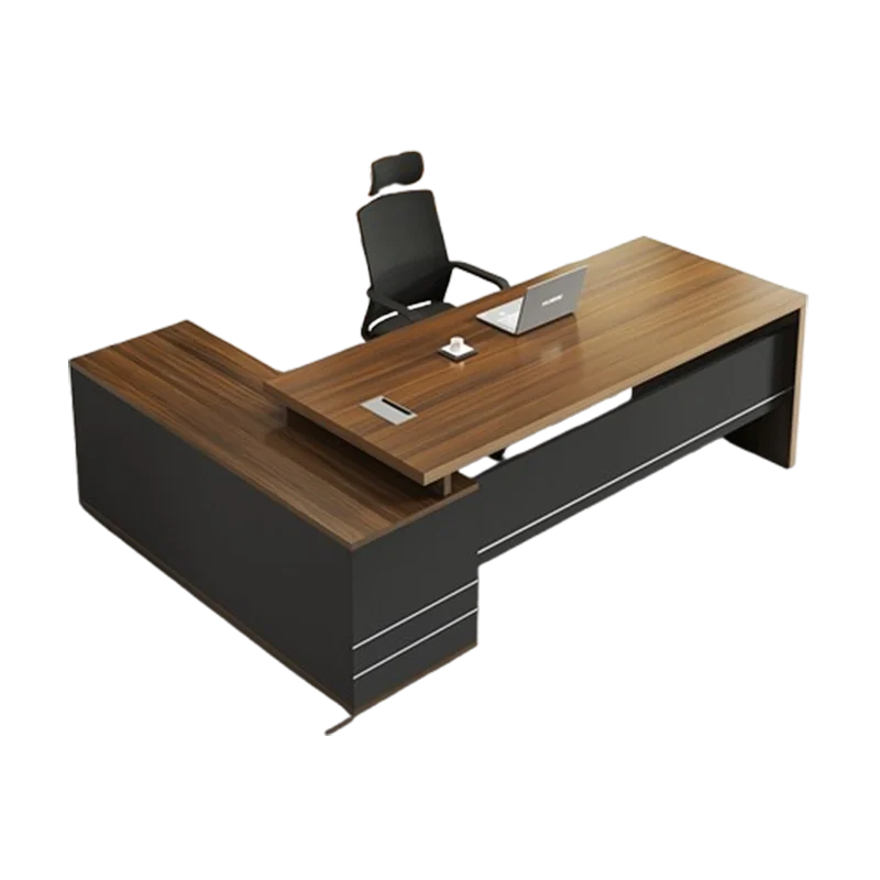 Scrivania direzionale di lusso di design Forte supporto per le gambe Grandi scrivanie da ufficio di lusso Cassetti Mobili per ufficio moderni Mesa De Escritorio