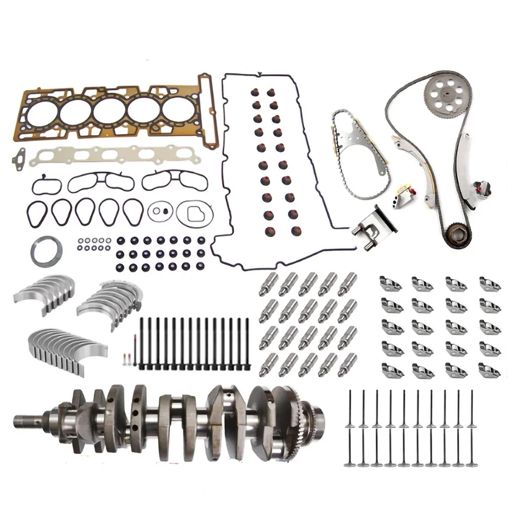 Engine Part Rebuild Overhaul Crankshaft Bearings Rocker Arm Timing Chain Kit Fit 3.5 L L5 Gas For 2004-2006 Chevy GMC Isuzu 3.5L