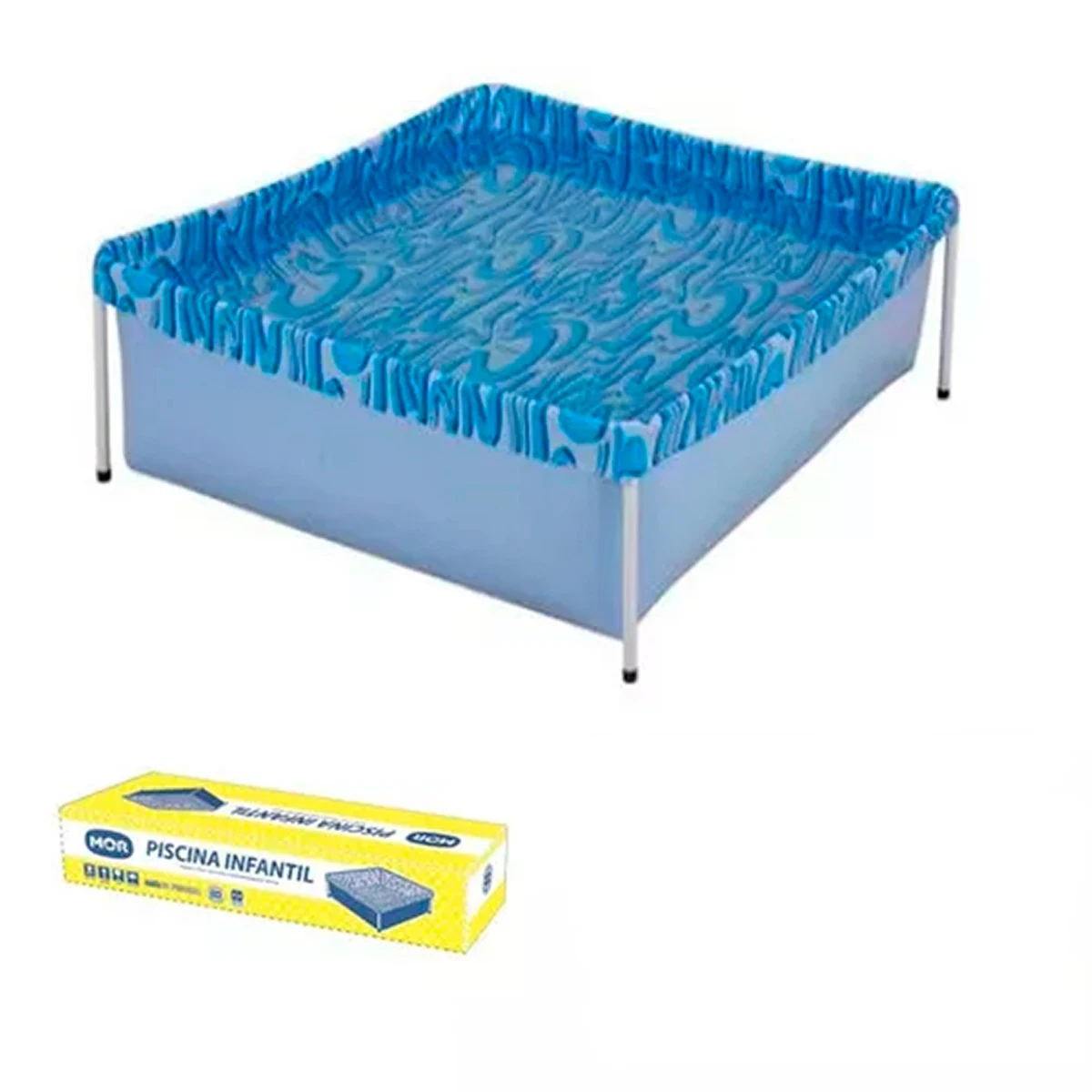 Children's Square Swimming Pool 400L Mor