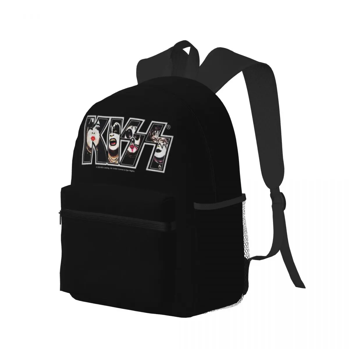 KISS The Band Logo Sac à dos avec des membres, Racerback, Sac de rangement décontracté, Fournitures de bureau, Mignon, Simple