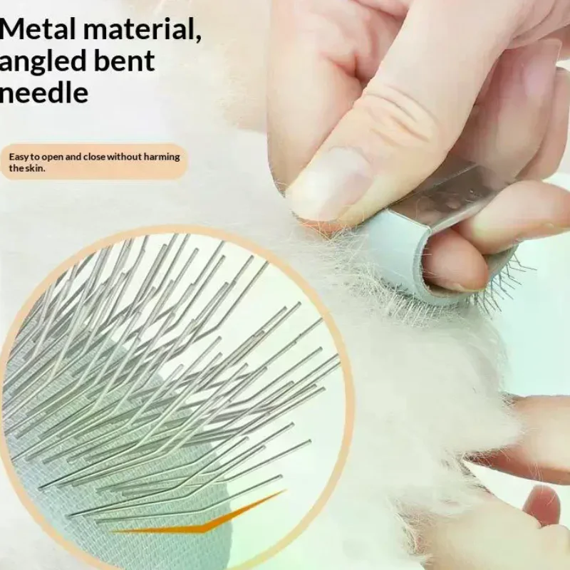 Pet Mini Needle Cleaning Comb Dog Cat Easy Open Knots Remove Prune Hair Comb Portable Finger Comb Pet Clean Supplies