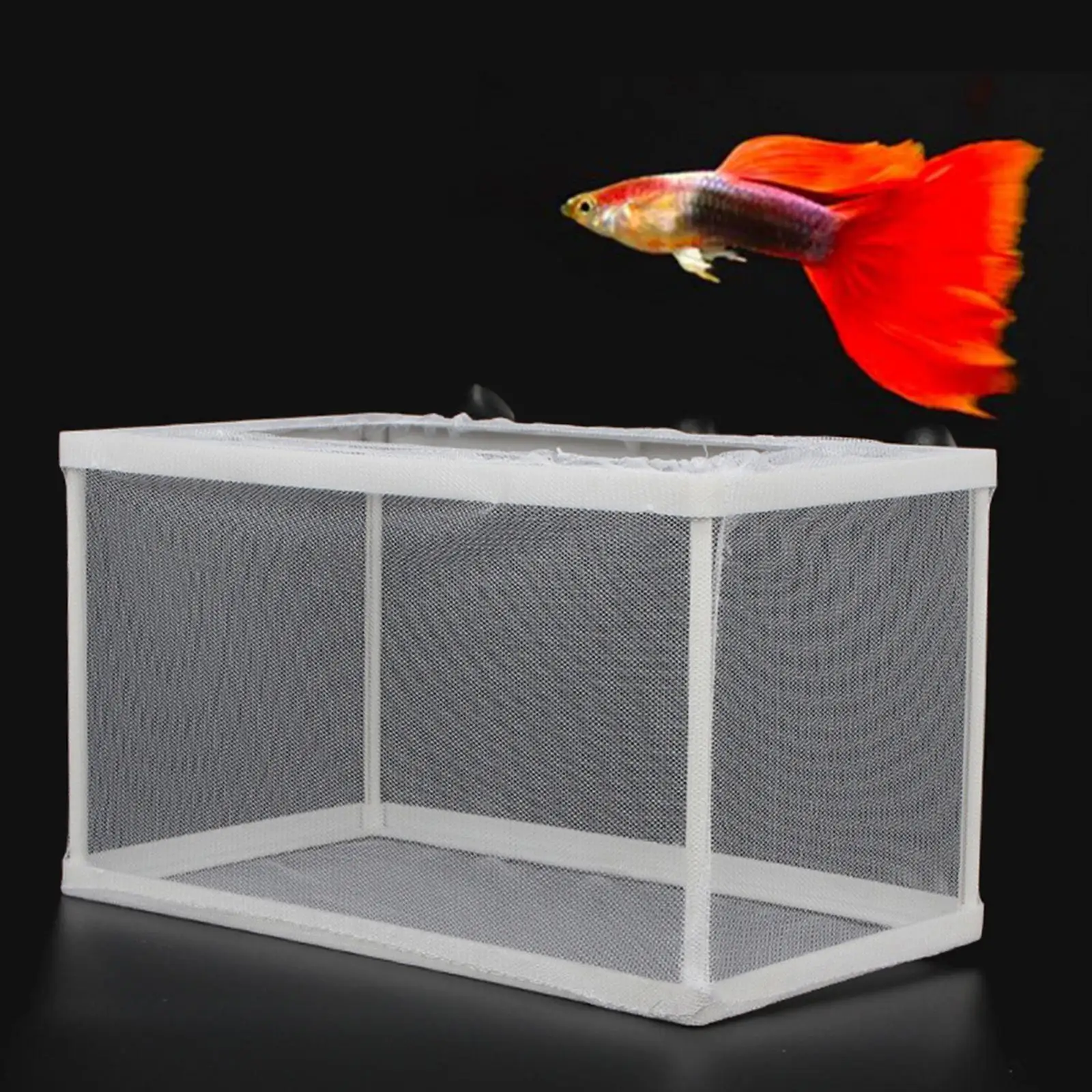 Fish Breeder Box Separation Hatchery Juvenile Spawning Incubator with Suction Cups Aquarium Breeding Isolation Net for Clownfish