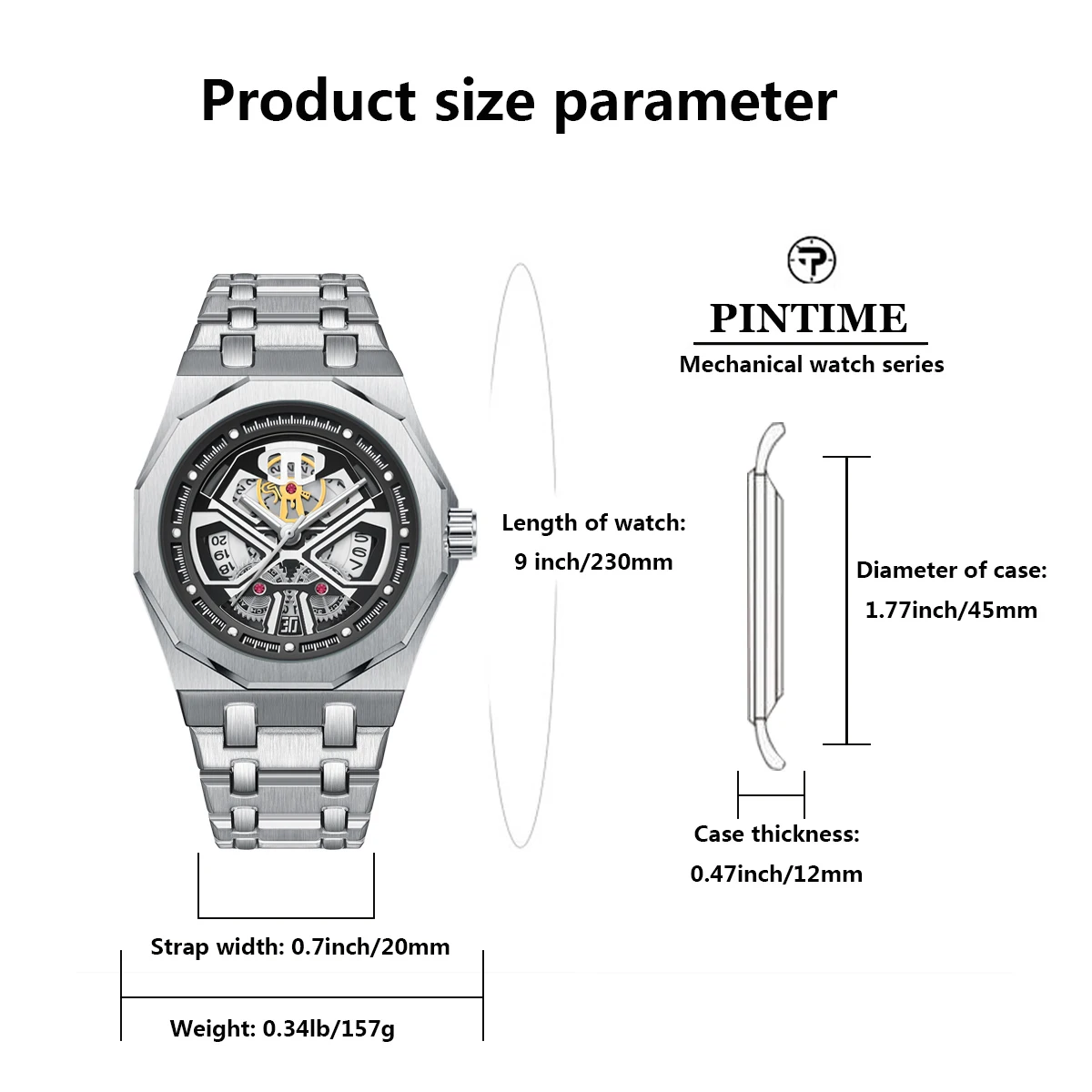 1 Piece of Men's Vintage Wristwatch - With a Dial Design Featuring Gear Elements, Rectangular Hands, Metal Band, Quartz Movement