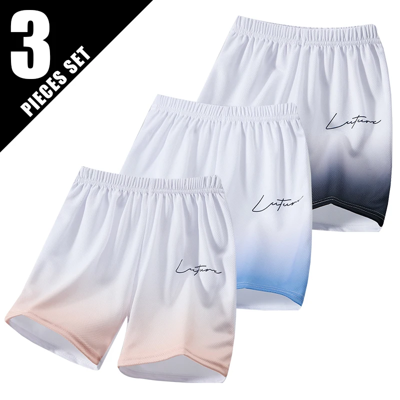 1/3 Pieces Children's Summer Gradient Tie Dye Fashionable Casual Shorts Boys' Loose Sports Elastic Pants Girls' Versatile Pants