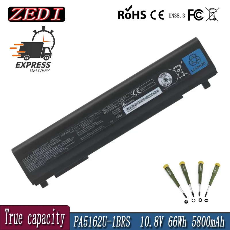 

ZEDI PA5162U Original Laptop Battery for Toshiba Portege R30 R30-A PA5162U-1BRS PABAS277 10.8V 5800mAh 66WH Japanese Cells