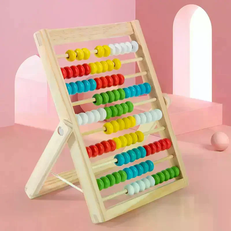 1Pcs Number Arithmetic Abacus Classic Educational Counting Toy 100 Beads Preschool Math Learning Toys Toddler Gift