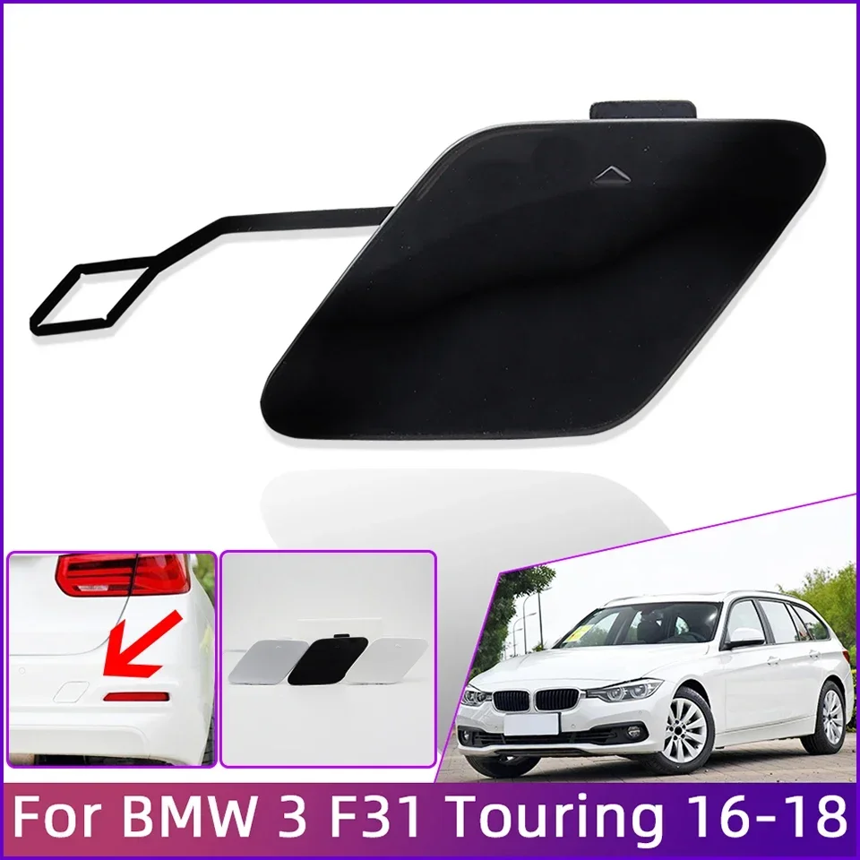 Rear Bumper Tow Hook Cover Hauling Cap For Bmw 2016 2017 2018 F31 Wagon Touring LCI 320 325 328 330 Painted Trim Trailer Lid