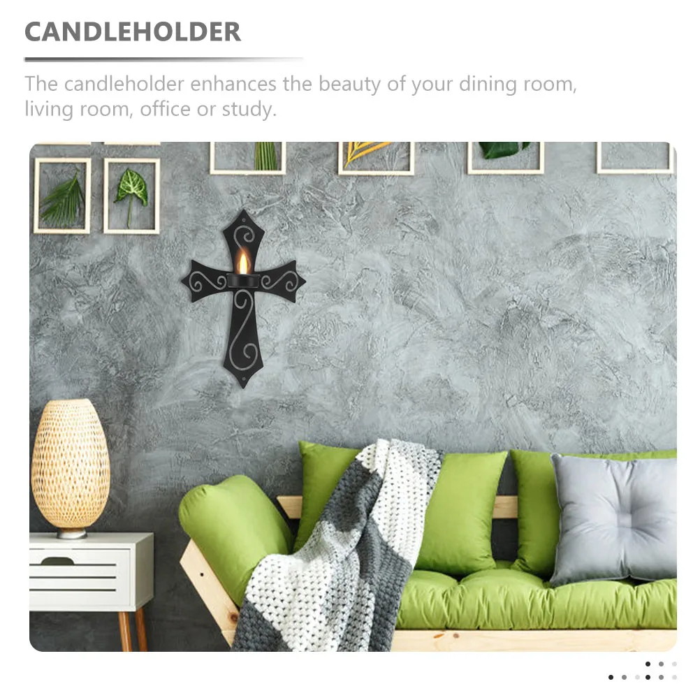 

2Pcs Wall Holder Iron Crucifix Wall C St Hollow Design St Base Crucifix C for Party Holidays Home Decor