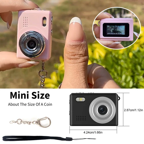 Imagen 2 del producto Pequeña Mini cámara grabadora de vídeo Monoreflexes en forma de Mini cámara de 0,96 pulgadas cámara de vídeo para niños llavero cámara para niños DC23