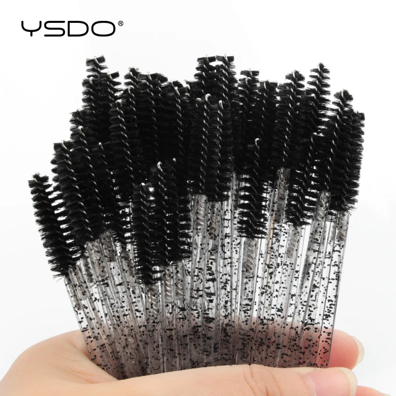 5/25/50 piezas cepillos de cristal para pestañas, profesionales para cejas y pestañas, herramienta de belleza para maquillistas 4