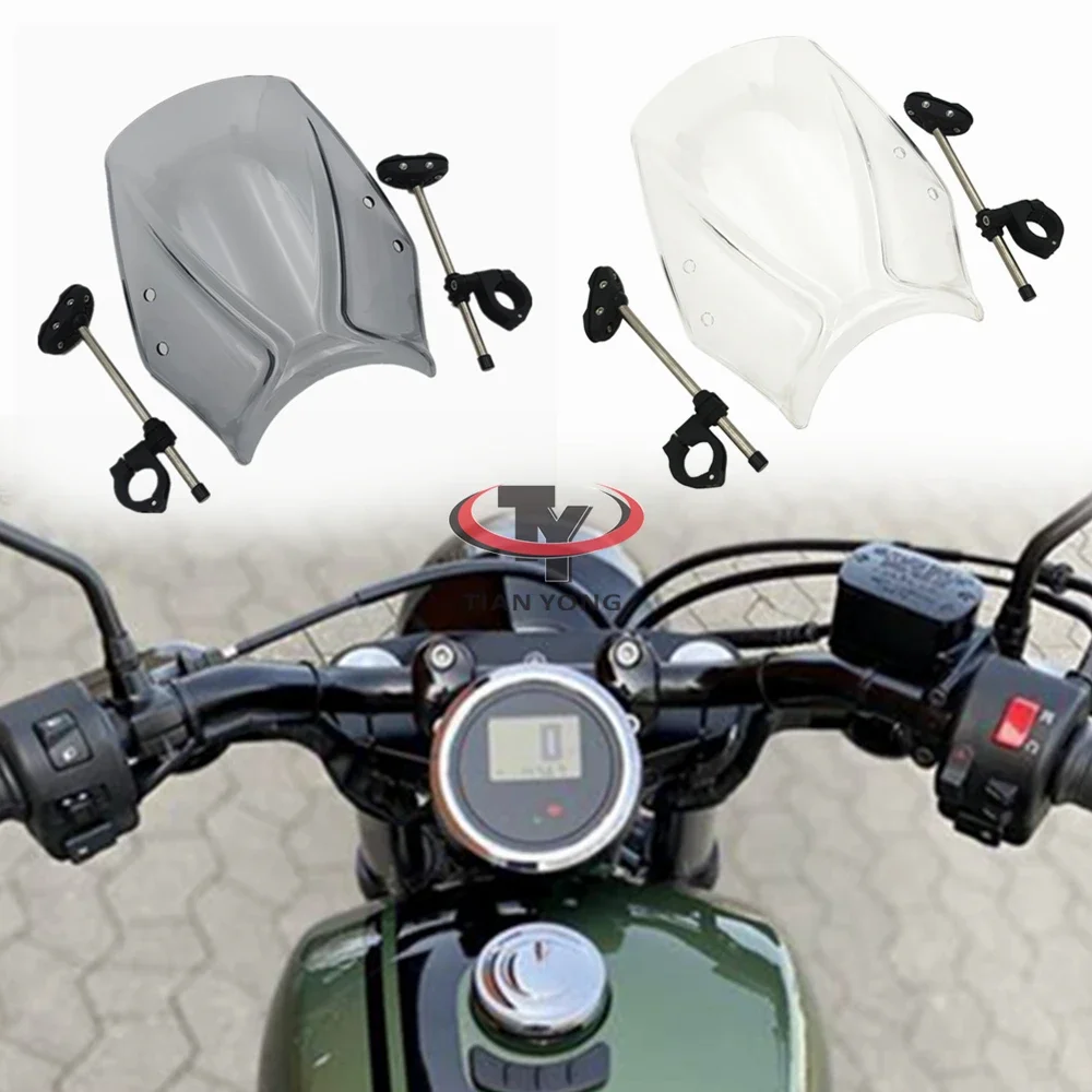 Black Clear Motorcycle For XV 950R XV950R Windshield High Quality Wind Deflectore With support frame Windscreen