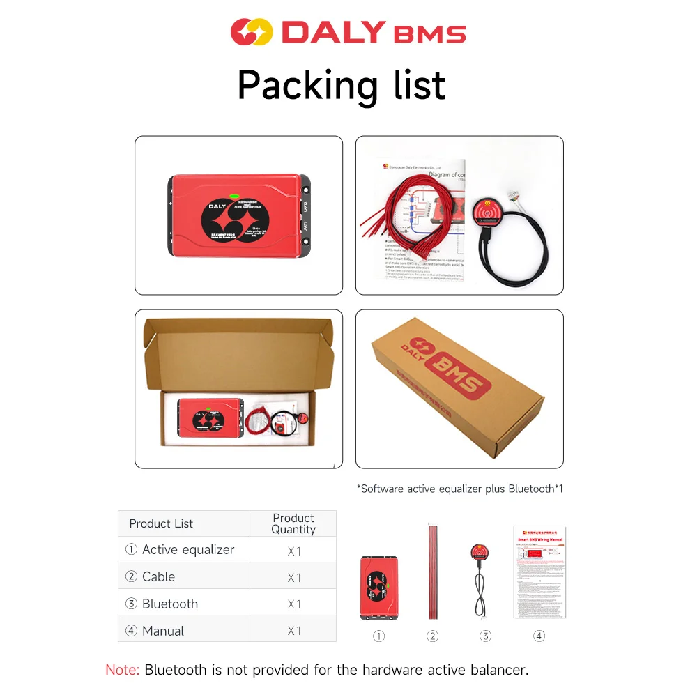Daly Active Balancer 4S LifePo4 Balancer LTO 6S Li-ion Balance Board 3S 4S 7S 8S 24V 10S ecualizador de batería 3,2 V 3,7 V 100A BMS