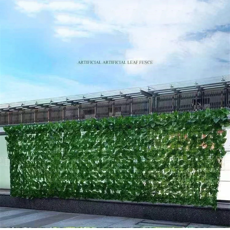 Simulated Plant Green Leaves Sunshade Ceiling Fence Plant Wall Environmentally Friendly DIY Artificial Plant Leaf Fence