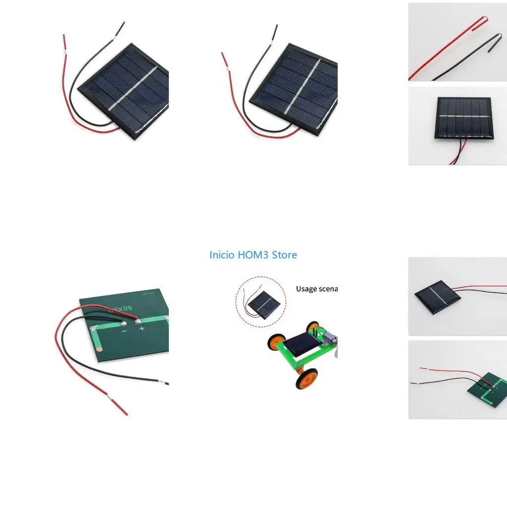 A5YD Solar Plate Cell With Wire 2-3V 100mA Small Cell Module Polysilicon Board Charging Panel Portable Solar Plate Enduring