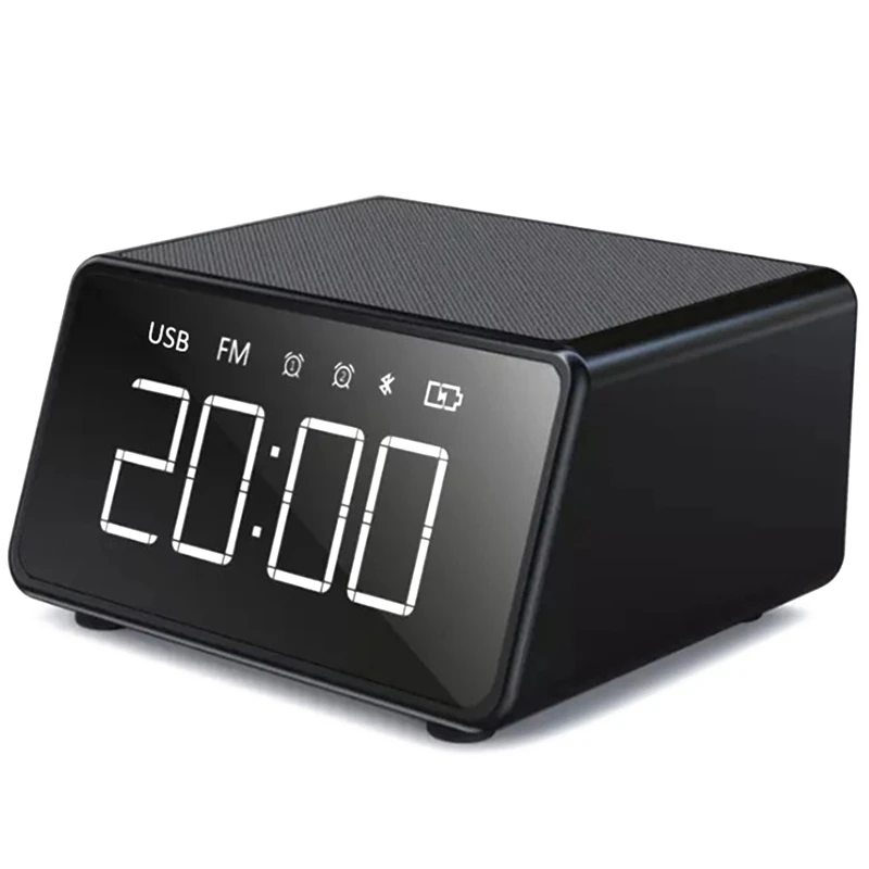 Alarm Clock, Wireless Charging Digital Alarm Clock, Smart Alarm Clock Radio With USB Port, Hands-Free Call For Bedroom