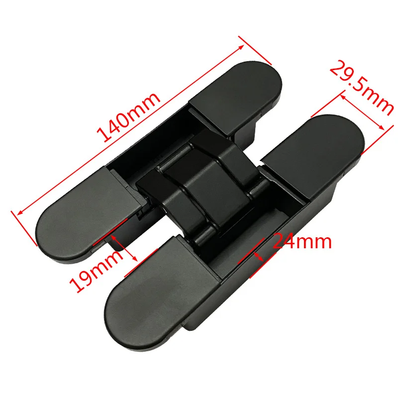 60KG Wooden Door 180 Degrees Hidden Hinge Home Hardware Wide door spacing Invisible Cross Casement Gate Hinge