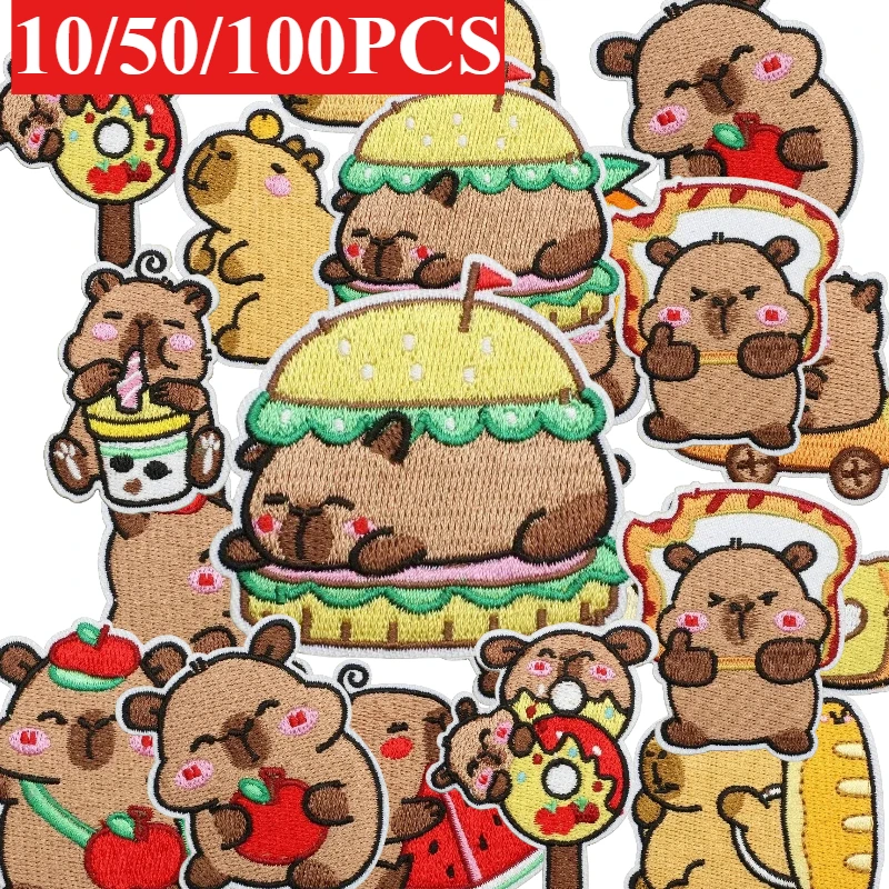 10/50/100PCS Wholesale Cartoon Groundhog Embroidery Cloth Children's Clothes DIY Decorative Patch Iron on Patches for Clothes