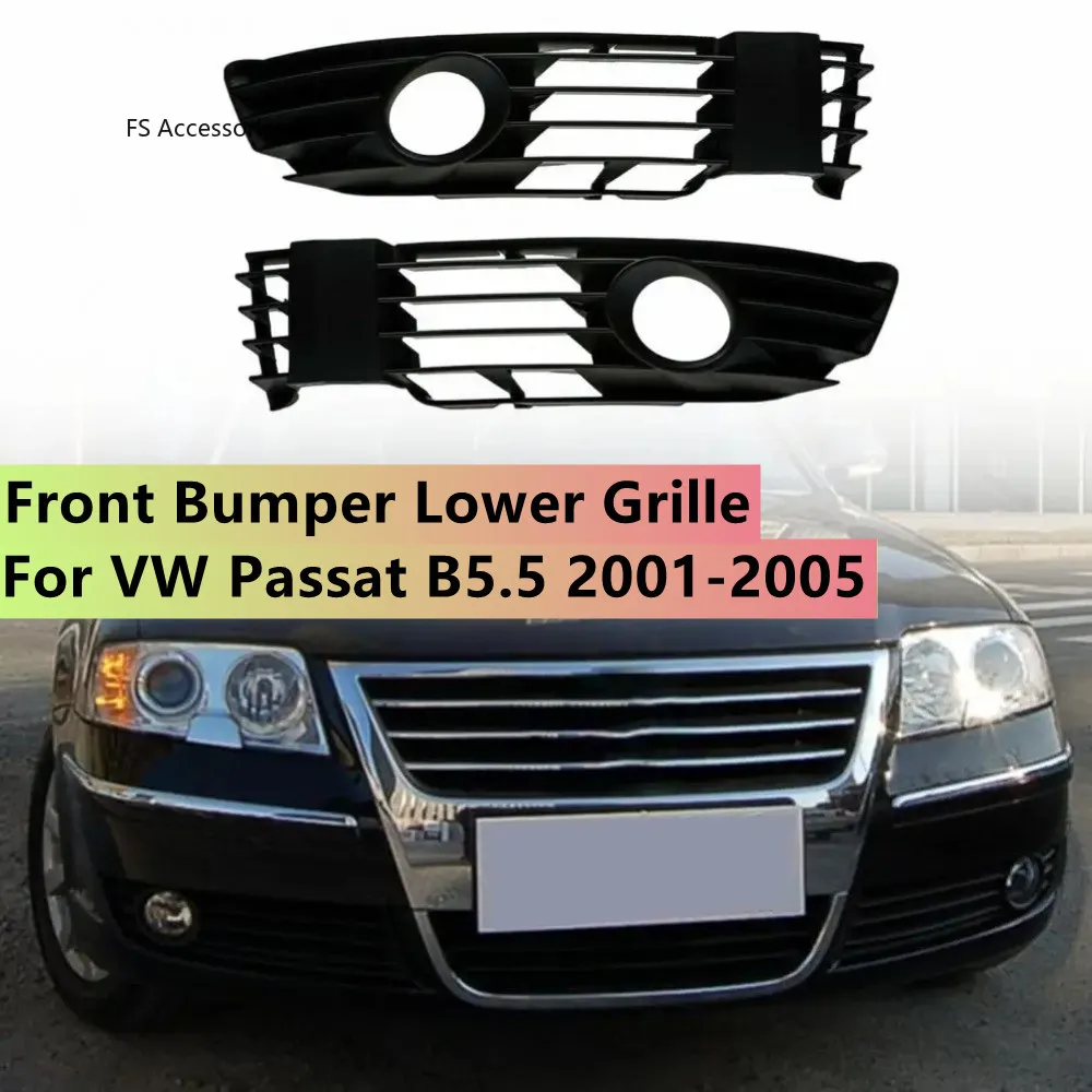 For VW Passat B5 B5.5 2001 2002 2003 2004 2005 Front Bumper Lower Fog Light Foglamp Grille Trim Cover Frame 3B0853665 3B0853666 view 3