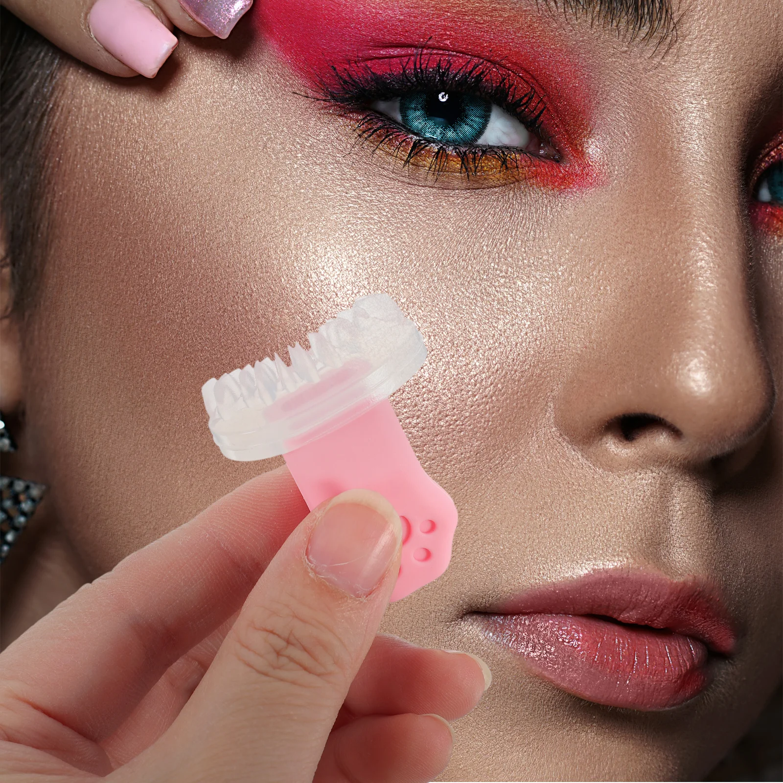 

2Pcs Reusable Silicone Eyelash Stamps Eyelash Stencils Easy Apply Eye Makeup Tool Lash Guide for Women Lash Stamp