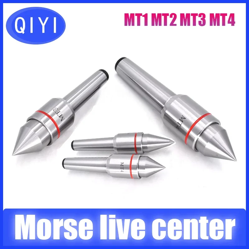 QIYI High Precision Waterproof Morse Cone Live Center M1 MT2 MT3 MT4 Rotating Thimble Morse Tapper Turning Center lathe tool