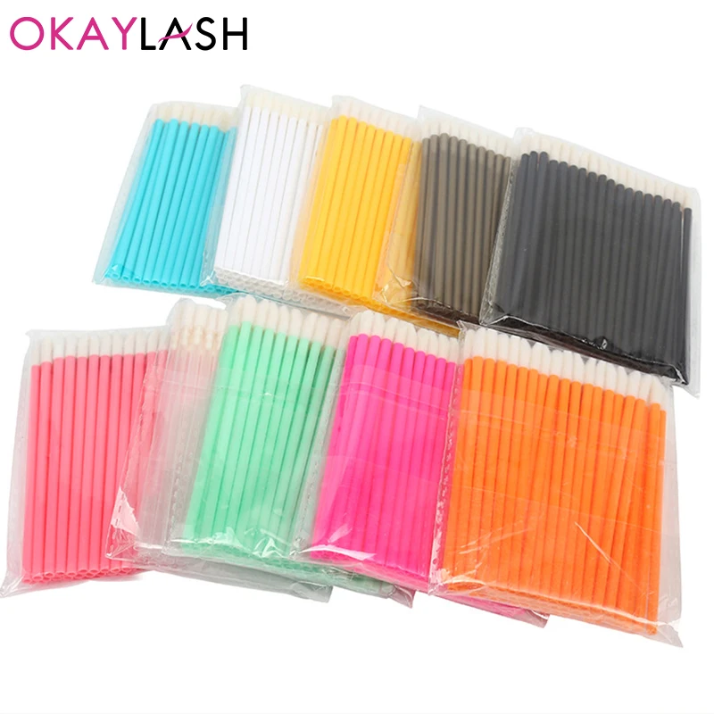 50Pcs Disposable Mini Lip Brush Supplies Spoolies For Lash Extension Lipstick Applicator Gloss  Brush Mackeup Accessories Tools