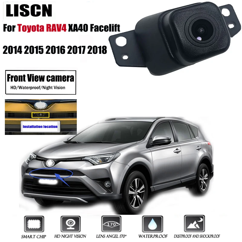 

Car Front View camera For Toyota RAV4 XA40 Facelift 2014 2015 2016 2017 2018 waterproof Night Vision Parking LOGO Front Camera