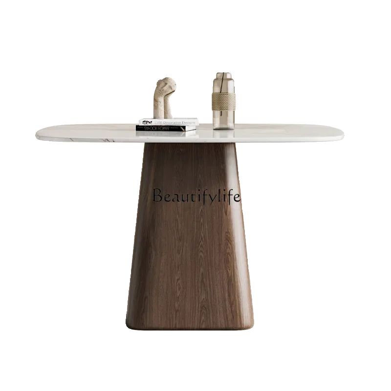 FGFG52Solid Wood Stone Plate Lazy Susan Square Modern Minimalist Solid Wood