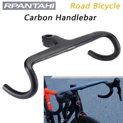 Road Bike Full Carbon Fiber Stem Integrated Broken Windmill Bicycle Handlebar Ultra Light 28.6mm Cycling Accessories