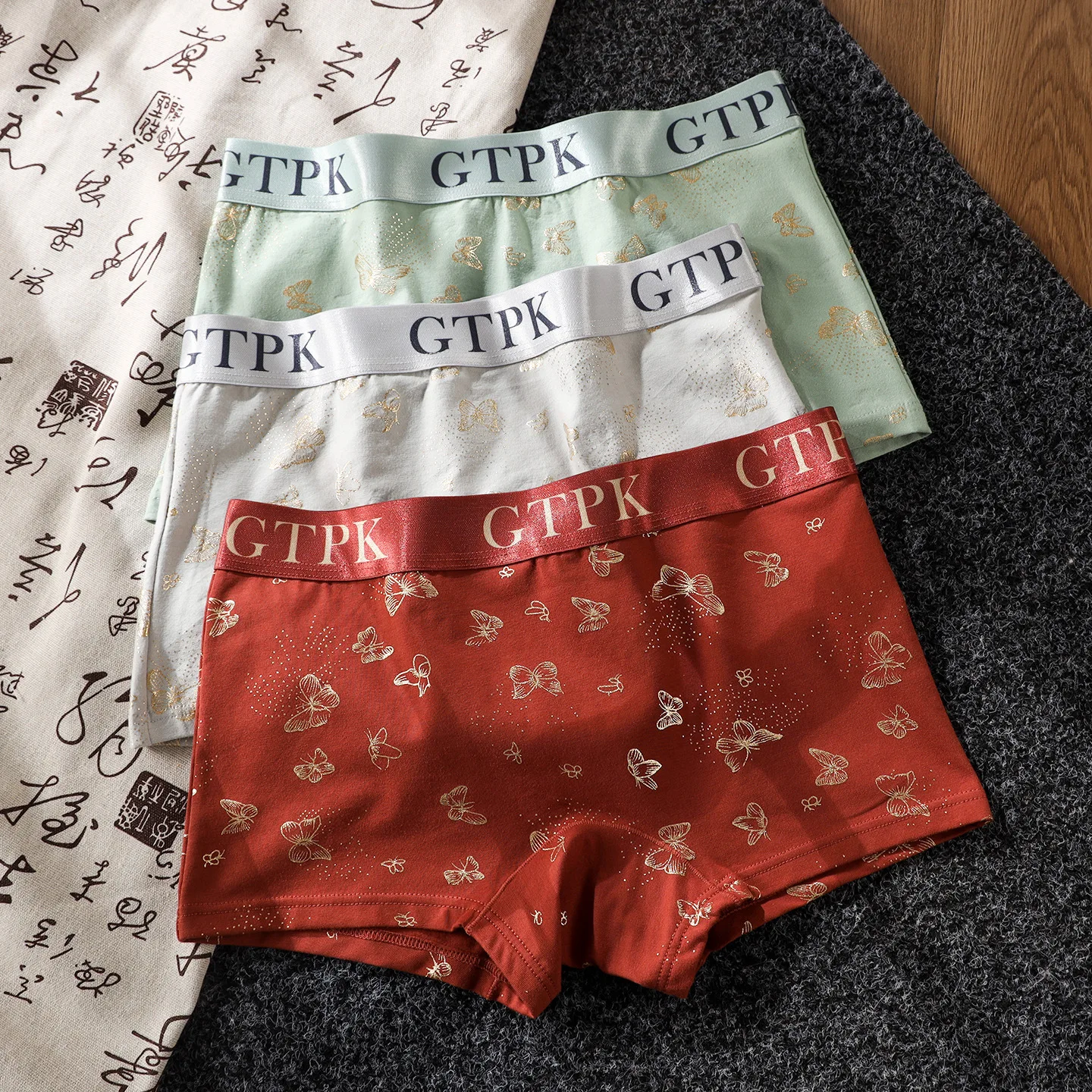 Cotton Women Panties Underwear Fashion Butterfly Pattern Women's Intimates Female Breathable Boyshorts Briefs Sexy Shorts Boxers
