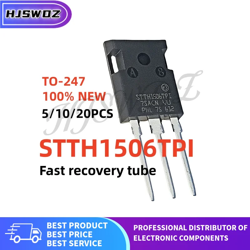 5PCS-20PCS 100% New STTH1506TPI STTH1506TP1 TO-247 Fast recovery Transistor