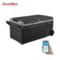 SucceBuy Car Refrigerator 12 Volt  95 L Dual Zone Portable -4℉-68℉ 12/24V DC  100-240V AC Compressor Cooler for Outdoor Camping