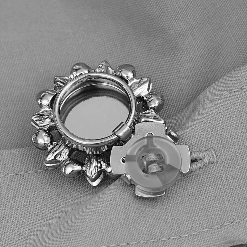 6Pcs Sparkling Rhinestones Shirt Cufflinks Clip Decorative Button Covers For Shirt Jackets Dress Clothing Decoration B03E