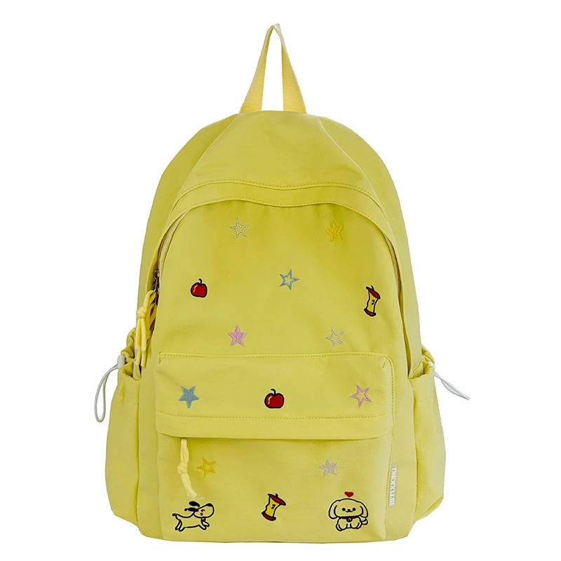 

Nylon Embroidery Large Capacity Sweet Backpacks Student Commuting Versatile Fashion Backpacks 2026 Hot Sale Simple Versatile Bag