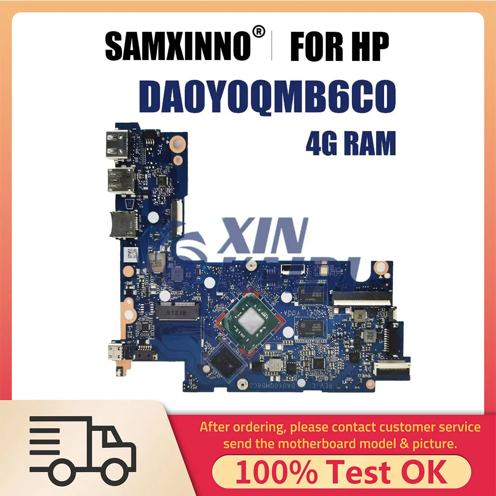 

Notebook Mainboard For HP Stream 11-AK DA0Y0QMB6C0 Laptop motherboard with CPU N4000 4G-RAM 64G-SSD 100% Tested Fully Work