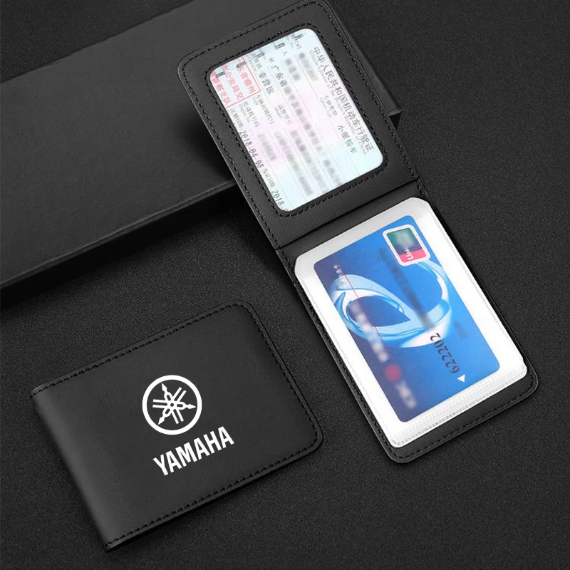 Motorcycle Car Leather Driving Documents Protective Case Bank Credit Card Holder For Yamaha R1 R3 R6 R25 Mt-09 Mt07 XMAX Tracer