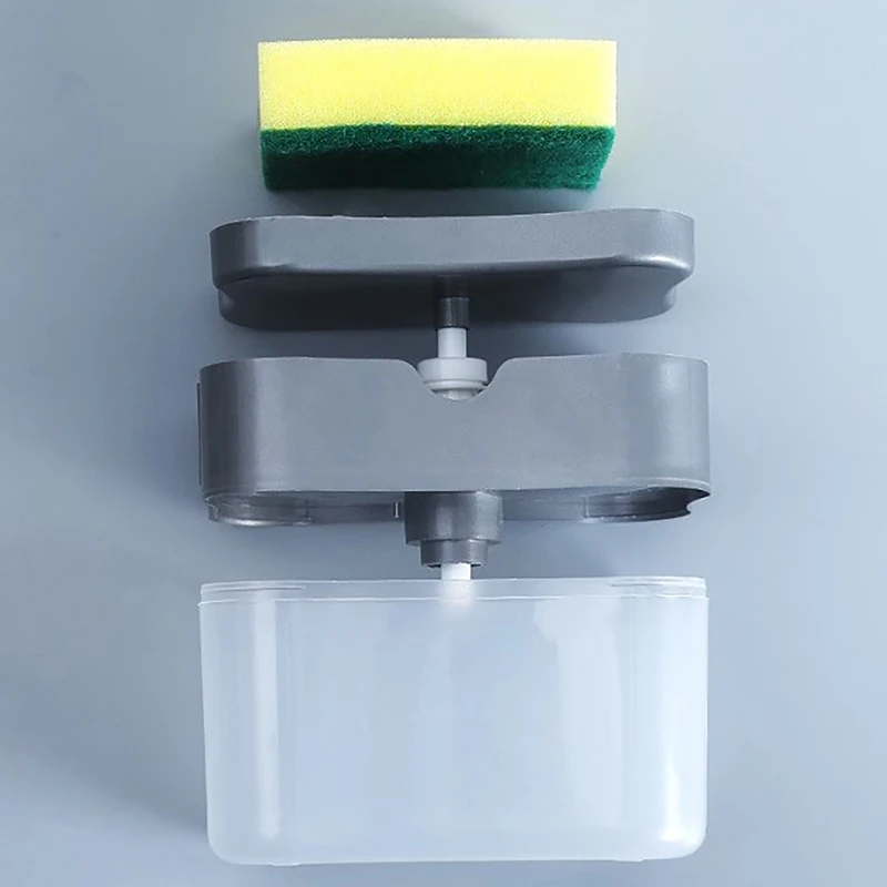 Dispenser di sapone per piatti da 1 pz per cucina, Dispenser di sapone liquido Dispenser da cucina con portaspugna, strumento di schiuma per la produzione di cucina